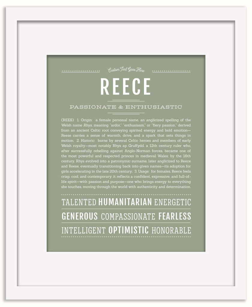 Reece (female) | Name Art Print
