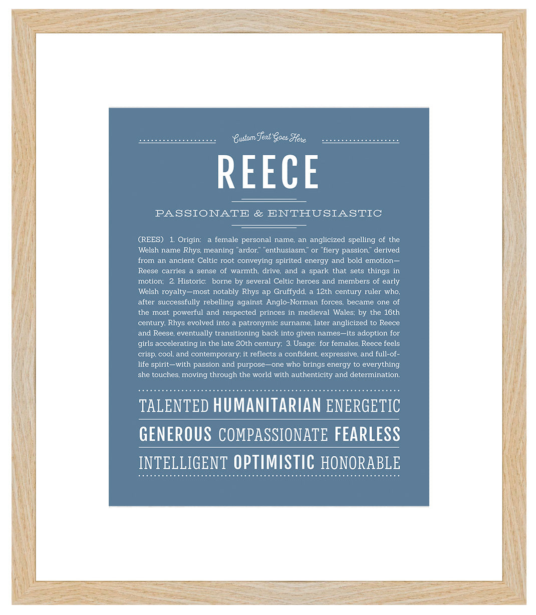 Reece (female) | Name Art Print