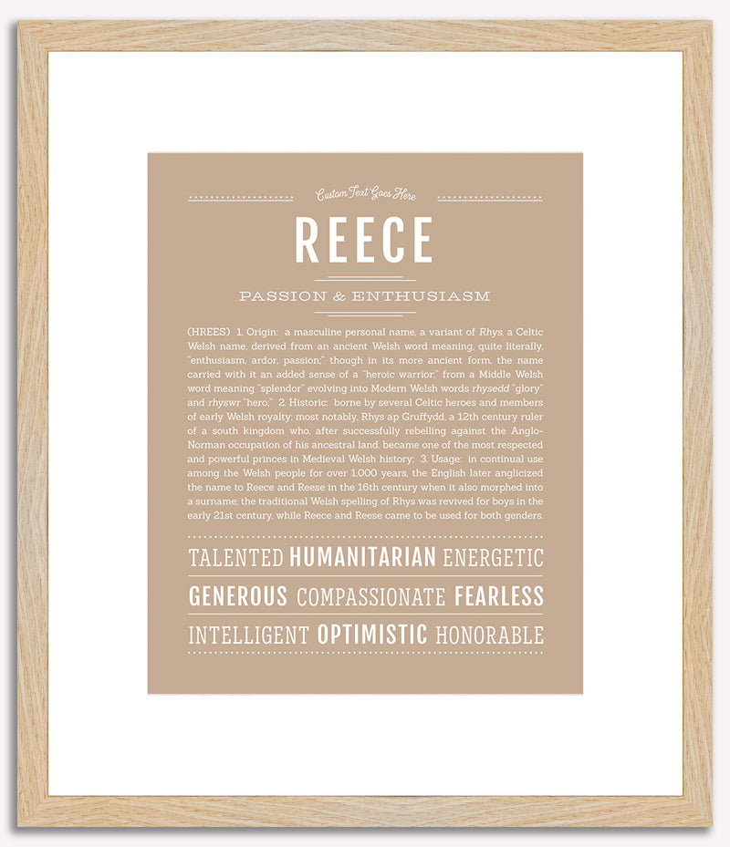 Reece (male) | Name Art Print