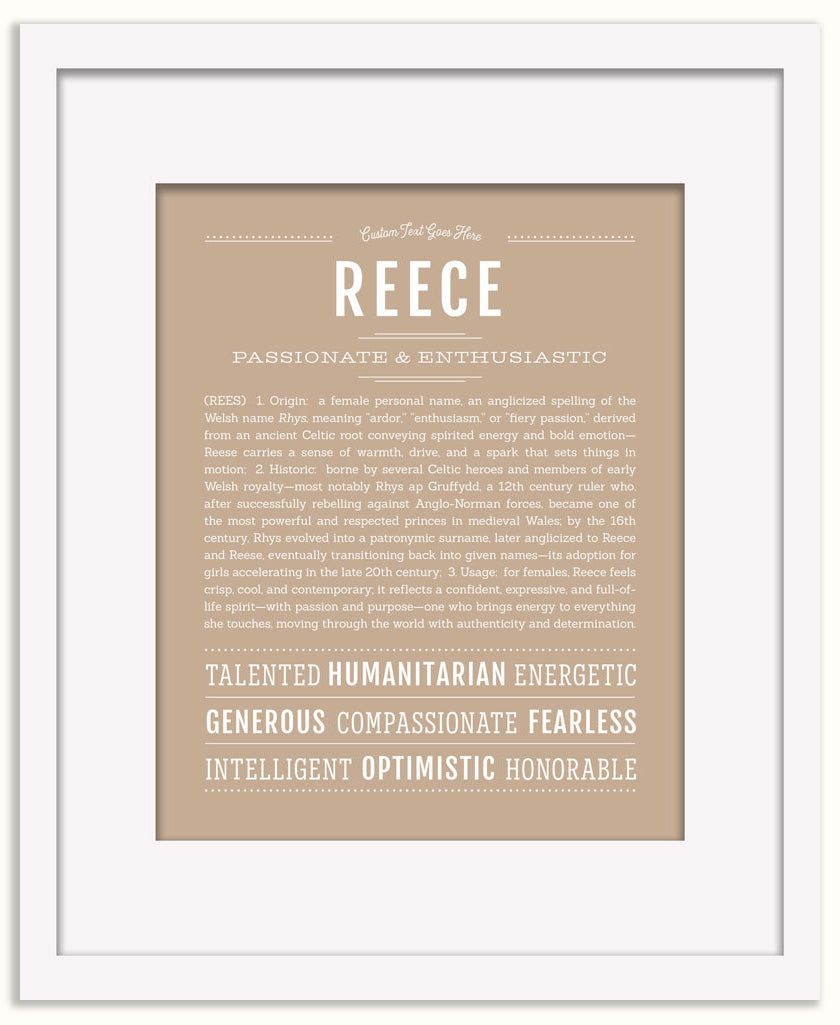 Reece (female) | Name Art Print