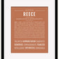 Reece (female) | Name Art Print
