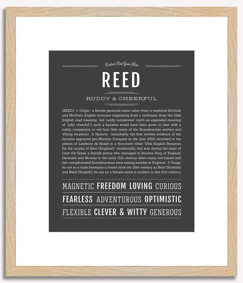 Reed (female) | Name Art Print