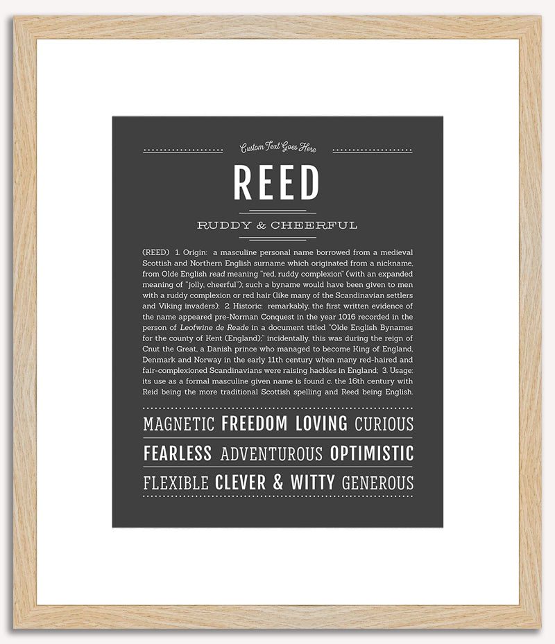 Reed (male) | Name Art Print