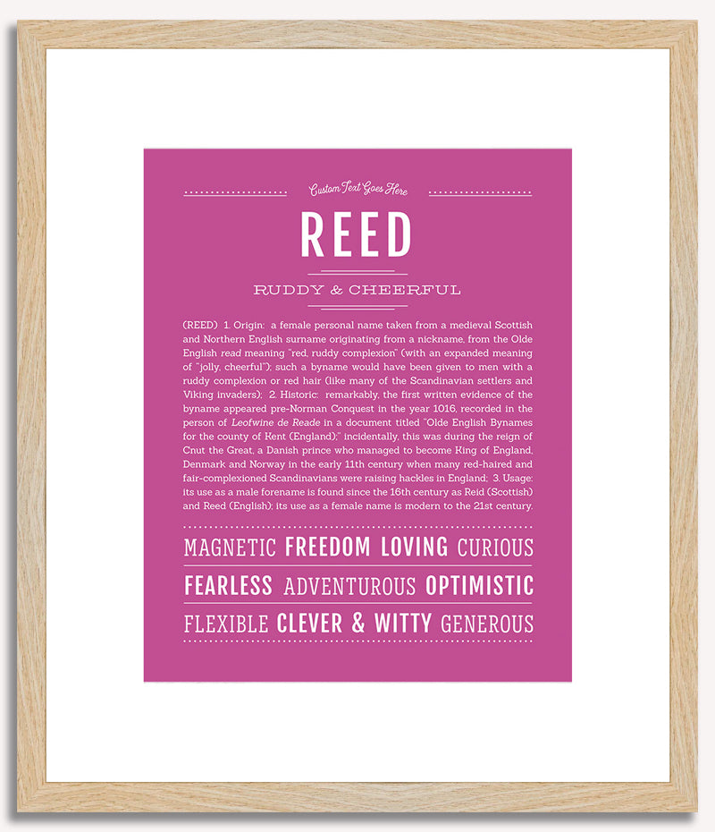 Reed (female) | Name Art Print