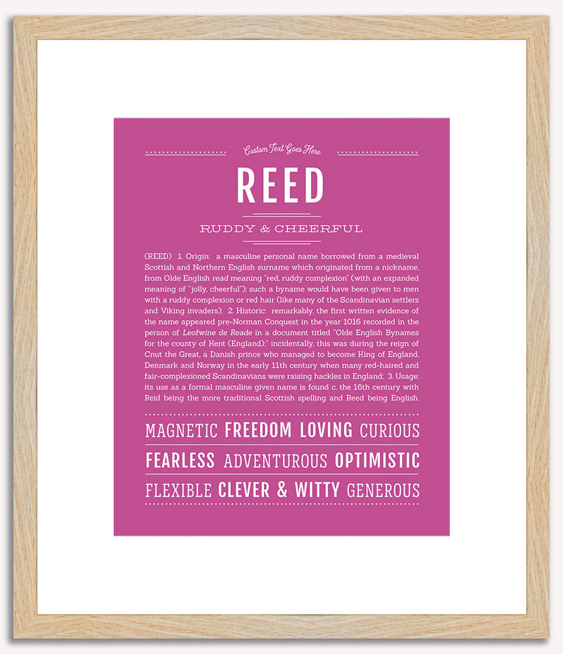 Reed (male) | Name Art Print