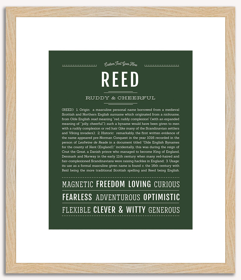 Reed (male) | Name Art Print