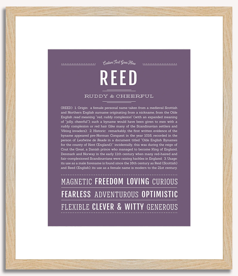 Reed (female) | Name Art Print