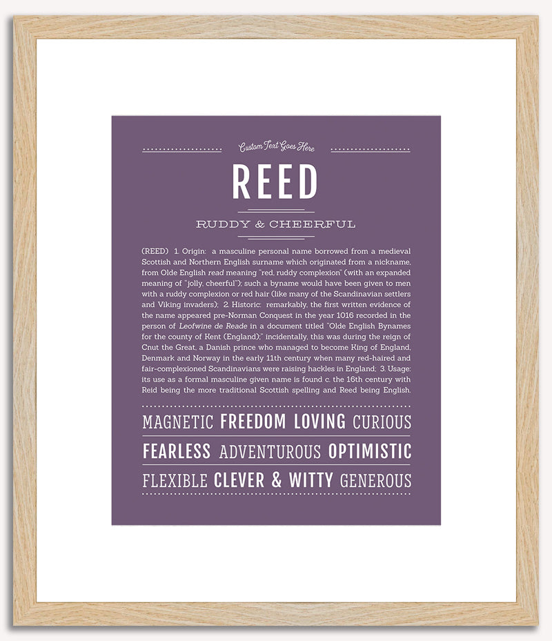 Reed (male) | Name Art Print