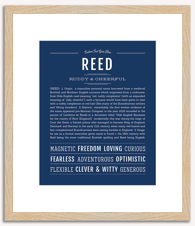 Reed (male) | Name Art Print