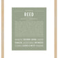 Reed (female) | Name Art Print