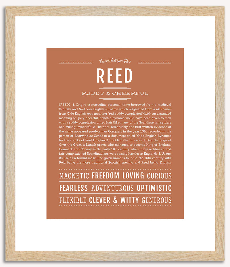 Reed (male) | Name Art Print