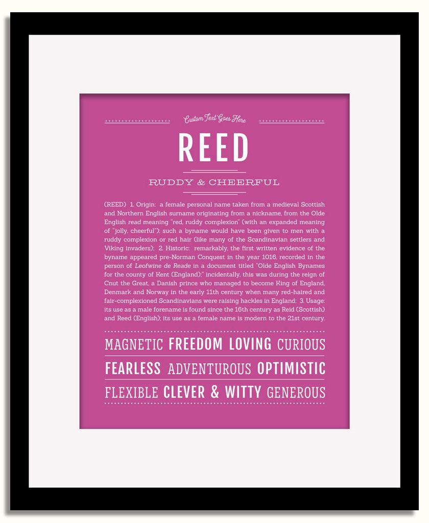 Frame Options | Dark Pink | Black Frame, Matted