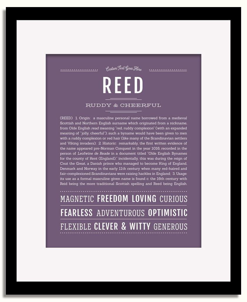 Frame Options | Deep Purple | Black Frame, Matted