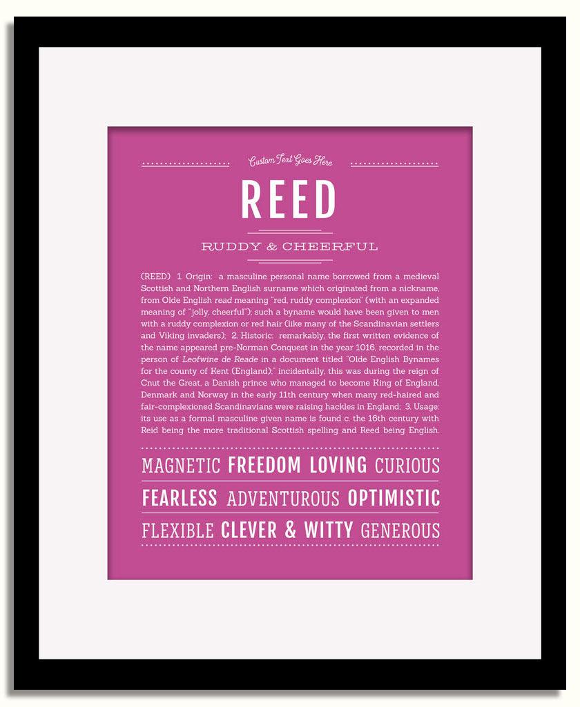 Frame Options | Dark Pink | Black Frame, Matted