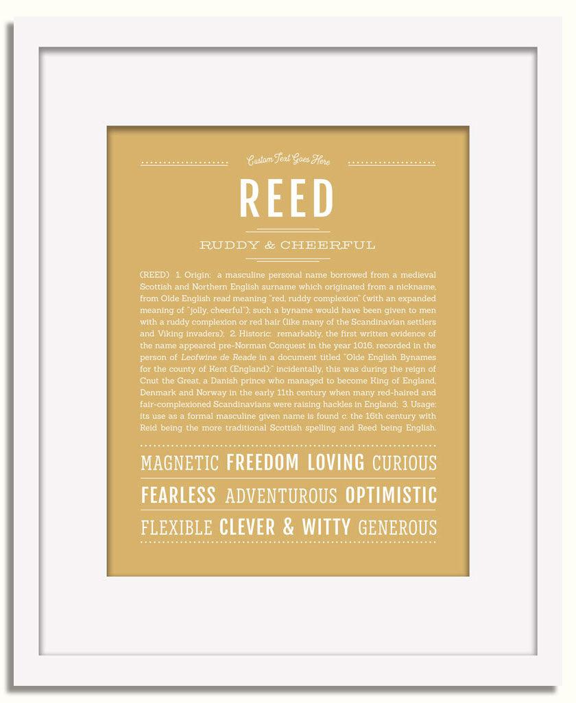 Frame Options | Matte Gold | White Frame, Matted