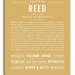 Reed (male) | Name Art Print – Name Stories