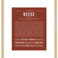 Reese (female) | Name Art Print