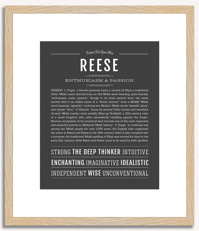 Reese (female) | Name Art Print