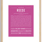 Reese (female) | Name Art Print