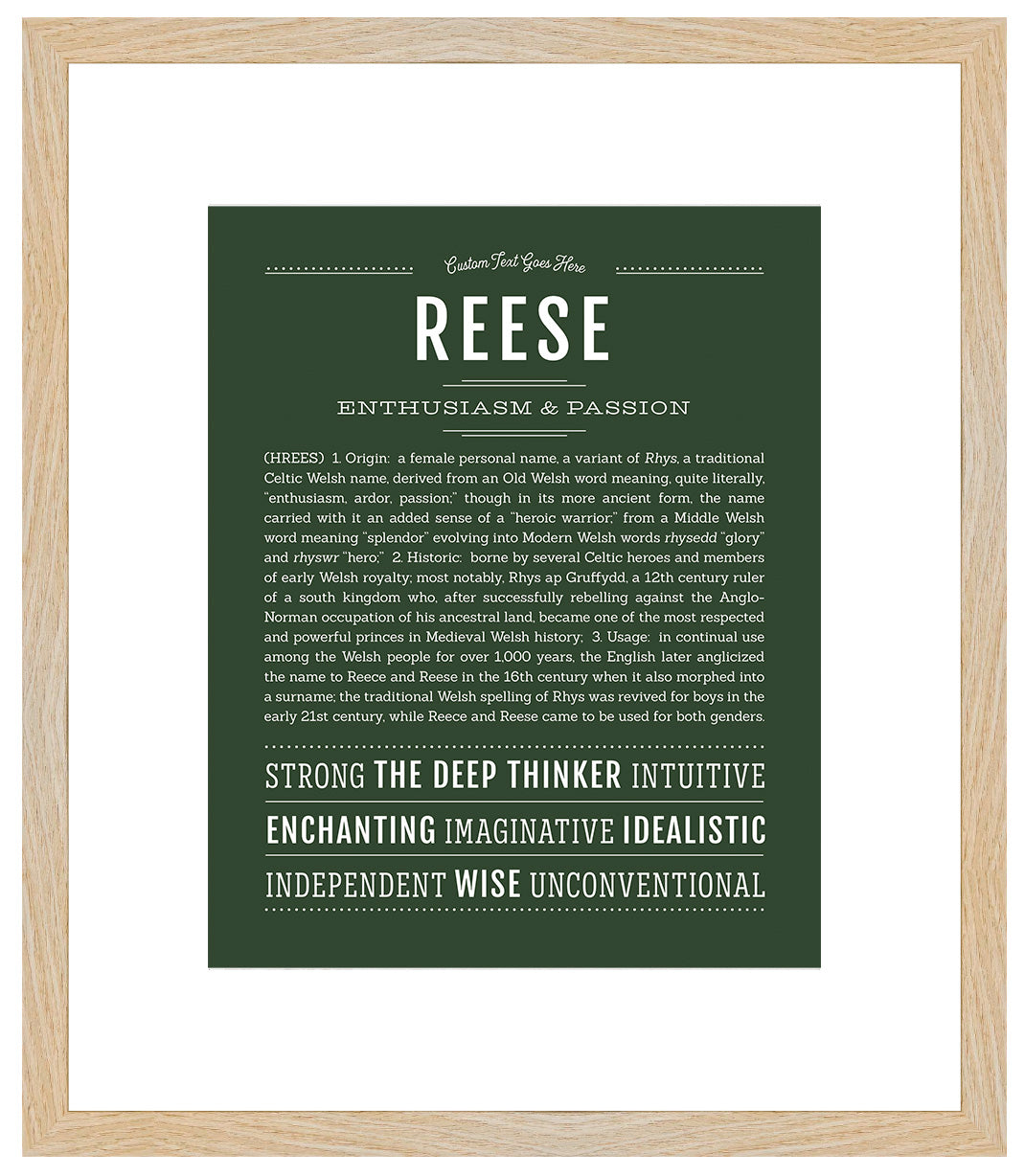 Reese (female) | Name Art Print