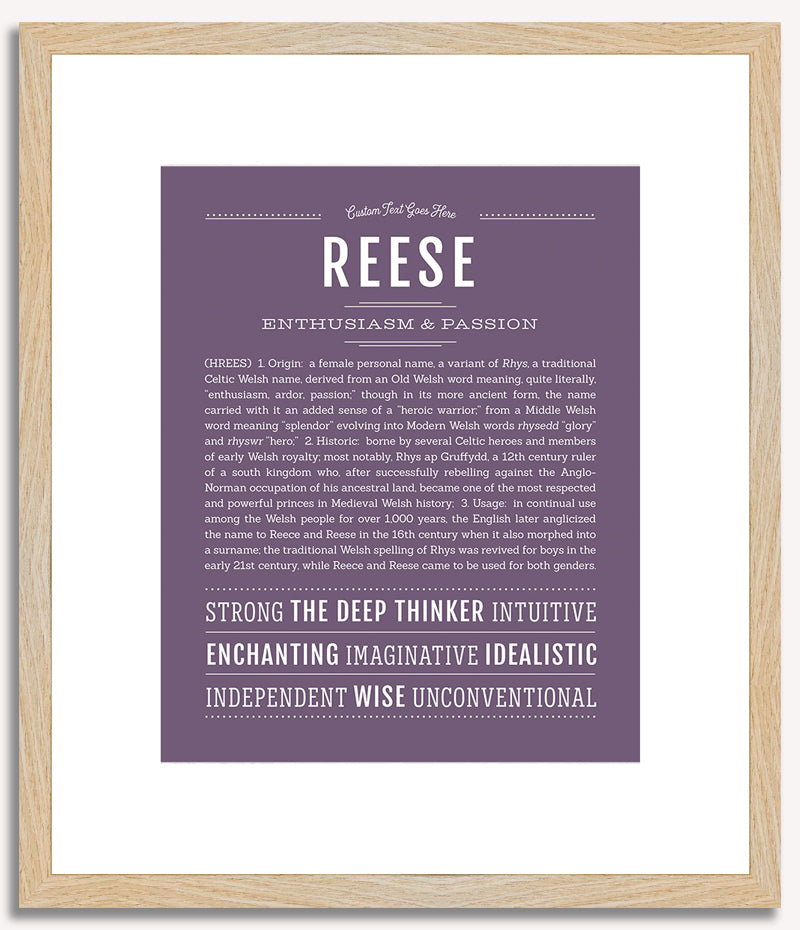 Reese (female) | Name Art Print