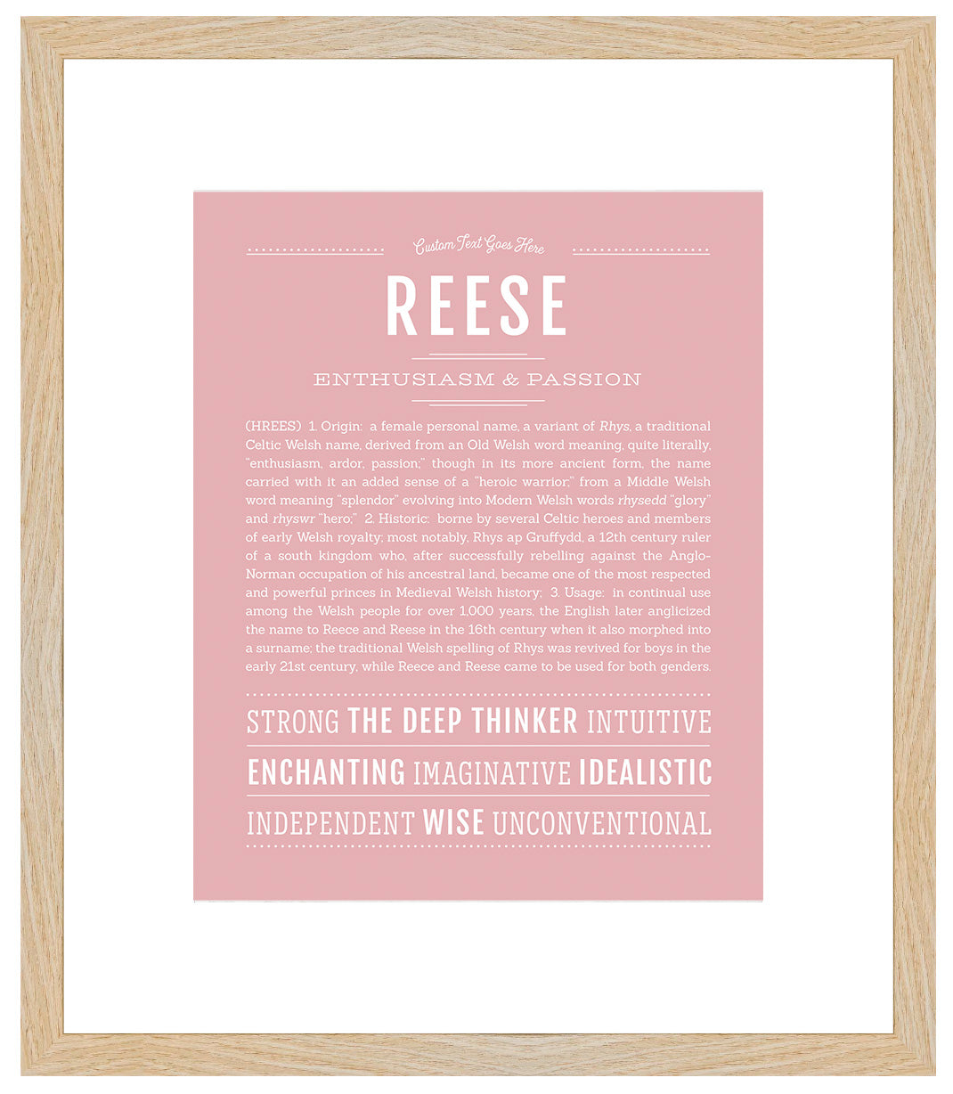 Reese (female) | Name Art Print