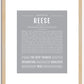 Reese (female) | Name Art Print