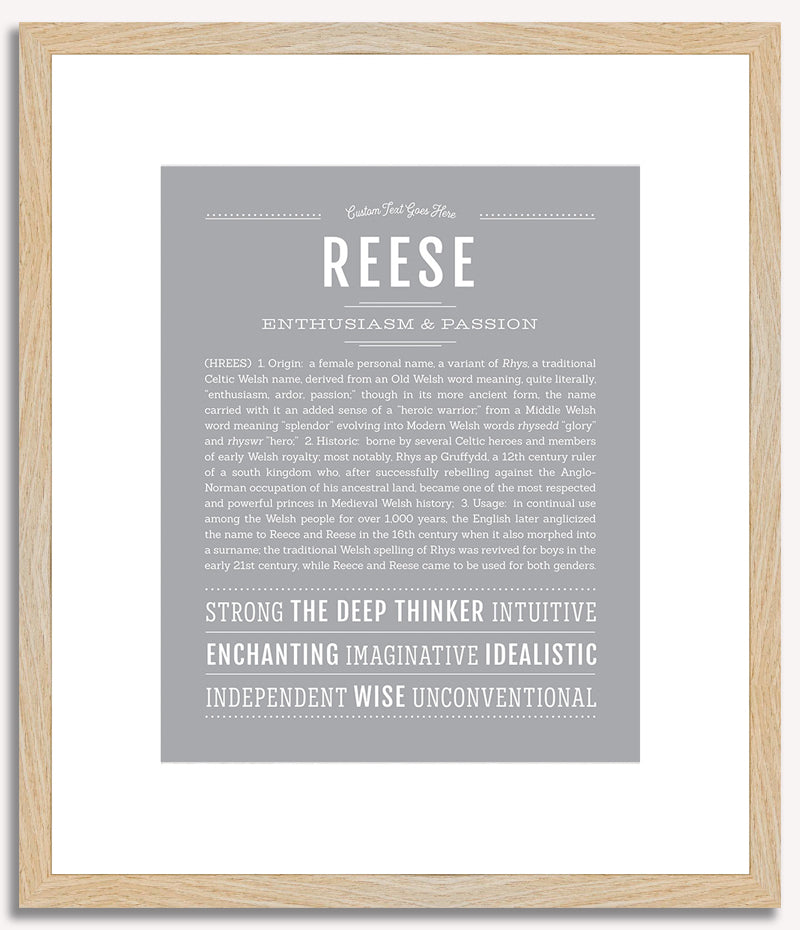 Reese (female) | Name Art Print