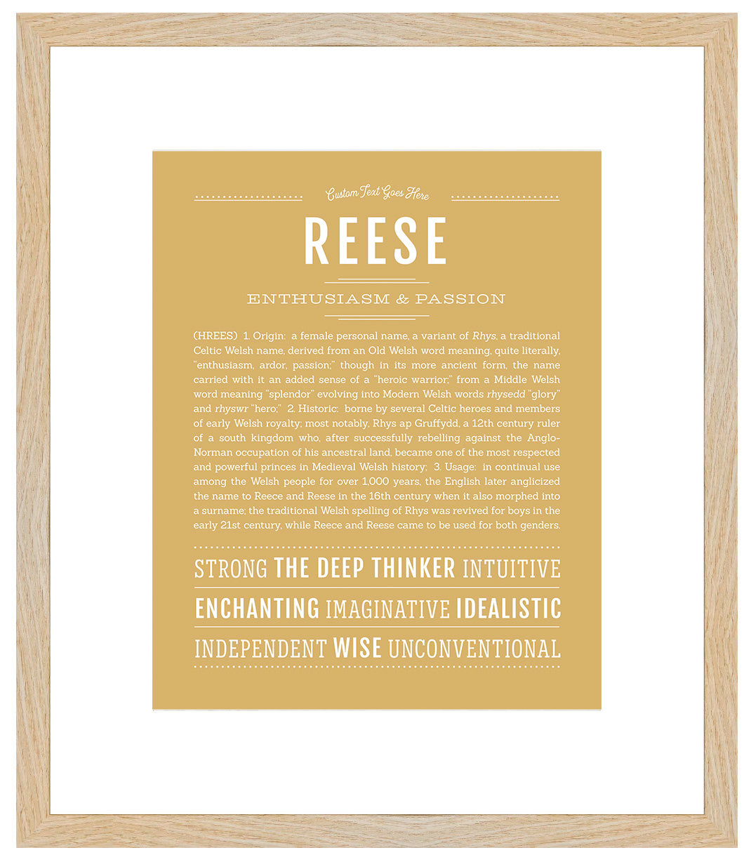 Reese (female) | Name Art Print