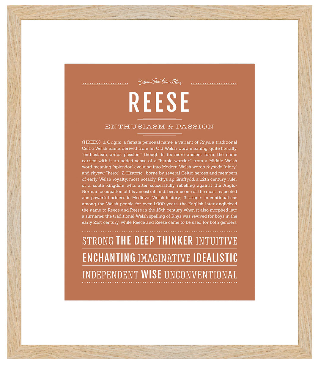 Reese (female) | Name Art Print