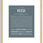 Reese (female) | Name Art Print