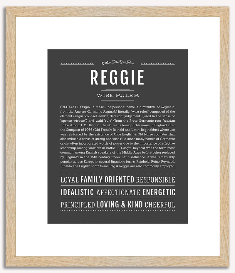 Reggie | Name Art Print