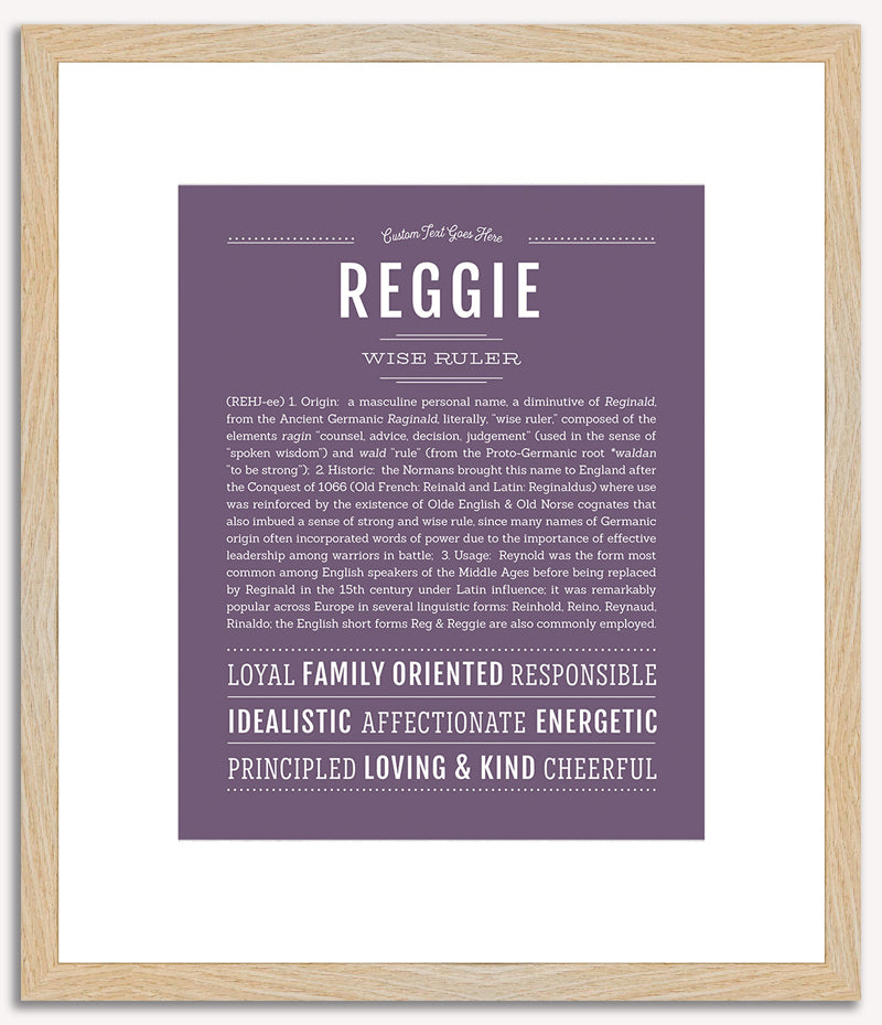 Reggie | Name Art Print