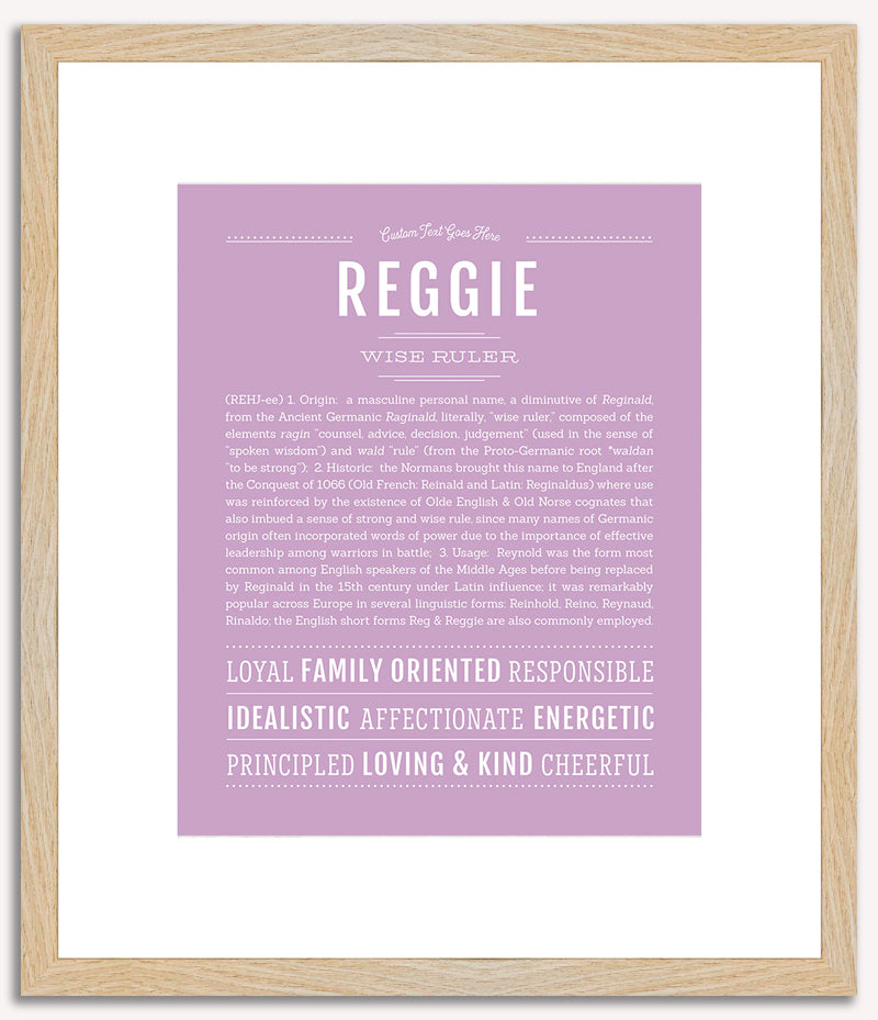 Reggie | Name Art Print