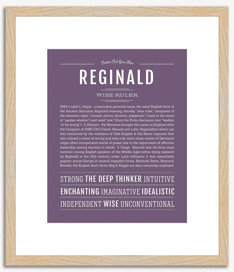 Reginald | Name Art Print