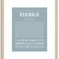 Reginald | Name Art Print