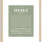 Reginald | Name Art Print