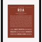 Reia | Name Art Print