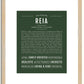 Reia | Name Art Print