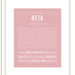 Reia | Name Art Print