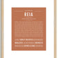 Reia | Name Art Print