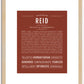 Reid (male) | Name Art Print