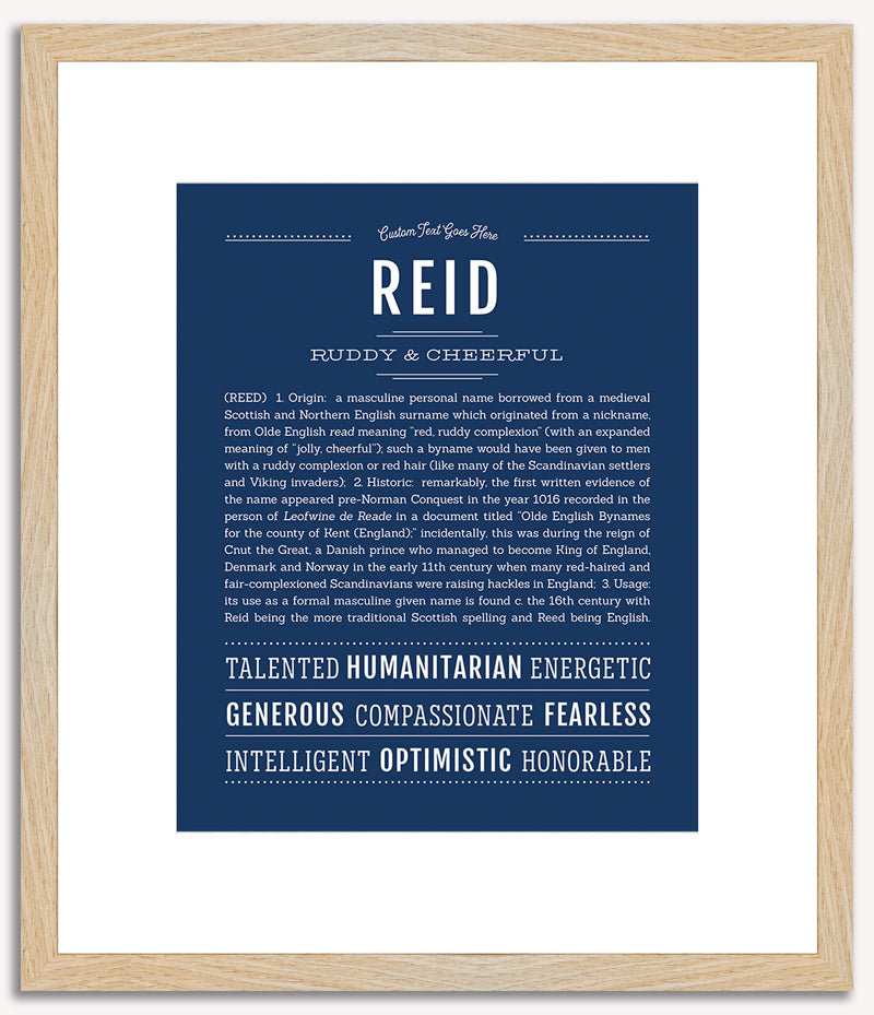 Reid (male) | Name Art Print