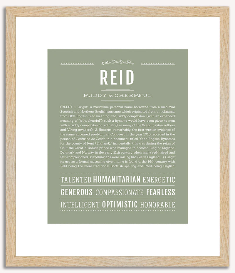 Reid (male) | Name Art Print