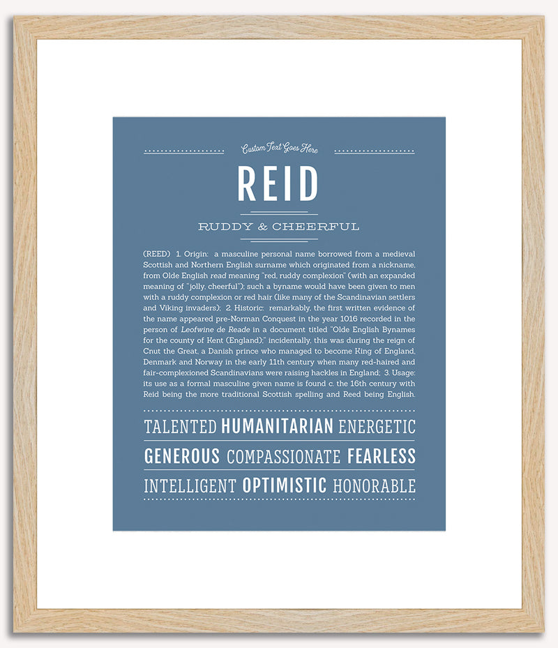 Reid (male) | Name Art Print