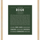 Reign (male) | Name Art Print