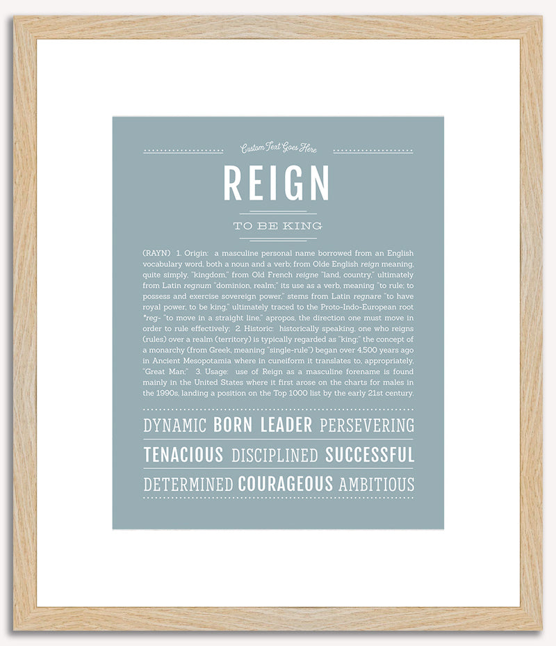 Reign (male) | Name Art Print