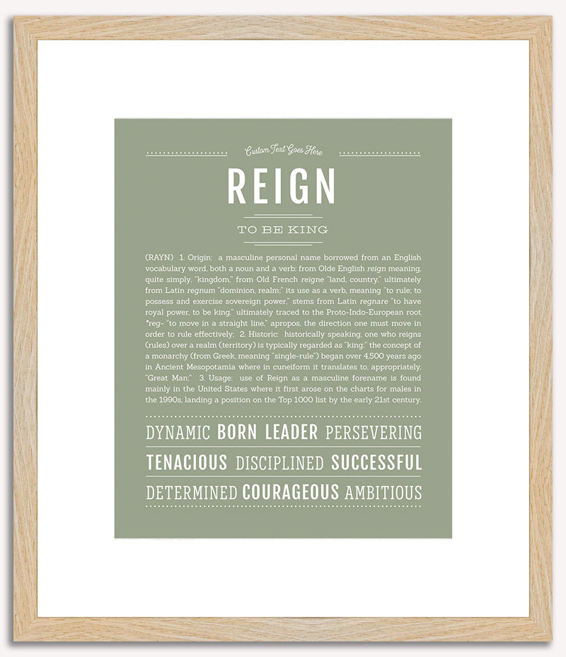 Reign (male) | Name Art Print