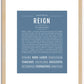 Reign (male) | Name Art Print