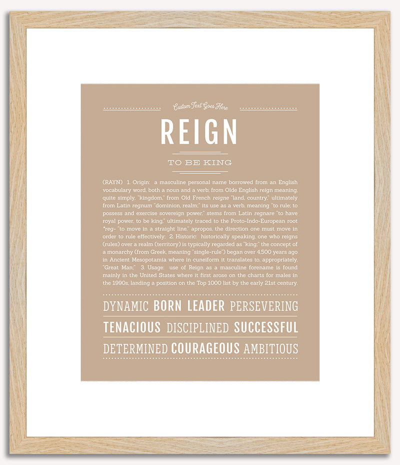 Reign (male) | Name Art Print